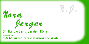 nora jerger business card